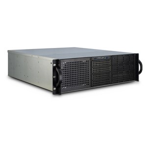Inter-Tech 3U-30248 Rack Black, Stainless steel