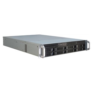 Inter-Tech IPC 2U-2408 Rack Black, Stainless steel