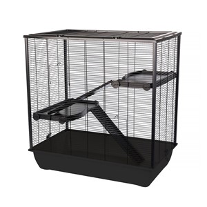 INTER-ZOO Frodo + Plastic Black - cage for a hamster