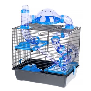 INTER-ZOO Rocky + Terrace blue - cage for a hamster