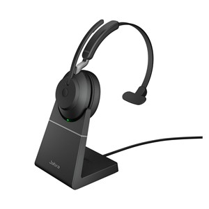 Jabra Evolve2 65 USB-A UC Mono with Charging Stand - Black