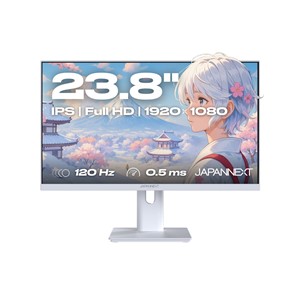 JAPANNEXT JN-I238FHD120F-HSP-W computer monitor 60.5 cm (23.8) 1920 x 1080 pixels Full HD LCD White