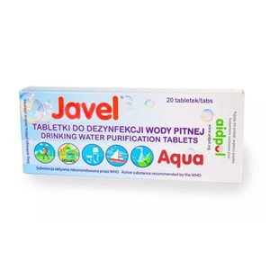 Javel Aqua water disinfection tablets, 20 pcs