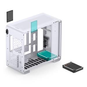 Jonsbo U4 Mini Micro-ATX Case, Tempered Glass - white 8