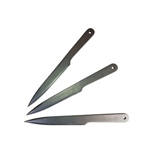 KAL22-SR - Throwing knives, 3 pieces, silver