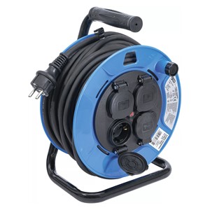 BGS Kalem za kabel | 25 m | 3 x 1,5 mm² | 4 utičnice s brtvenom kapom | IP 44 | 3500 W