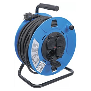 BGS Kalem za kabel | 50 m | 3 x 1,5 mm² | 4 utičnice s brtvenom kapom | IP 44 | 3500 W