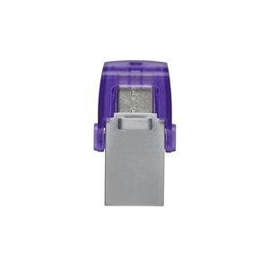 Kingston Technology DataTraveler microDuo 3C USB flash drive 64 GB USB Type-A / USB Type-C 3.2 Gen 1 (3.1 Gen 1) Purple, Stainless steel 5