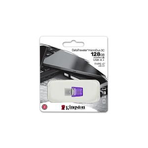 Kingston Technology DataTraveler microDuo 3C USB flash drive 64 GB USB Type-A / USB Type-C 3.2 Gen 1 (3.1 Gen 1) Purple, Stainless steel 6