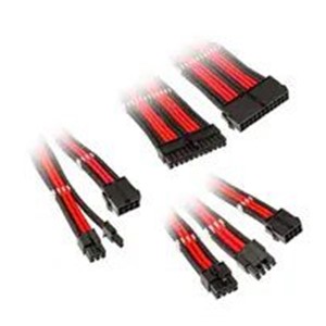 Kolink Core Adept Braided Cable Extension Kit - Black /Red
