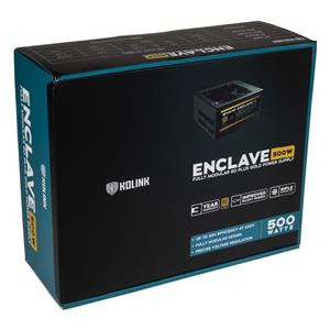 Kolink Enclave 80 PLUS Gold PSU, modular - 500 Watt 8