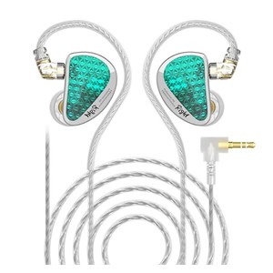 KZ AS16 PRO Cyan NO MIC - in-ear headphones, green