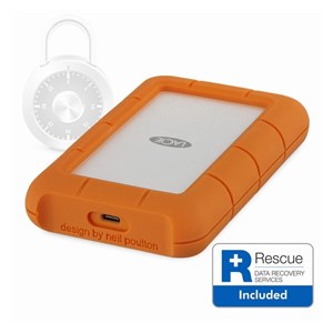 LaCie 2TB Rugged Secure 2.5 USB-C rugged external HDD with encryption