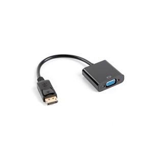 Lanberg AD-0002-BK video cable adapter 0.2 m VGA (D-Sub) DisplayPort Black