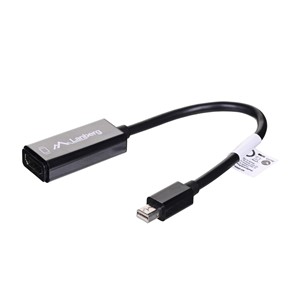 Lanberg AD-0005-BK video cable adapter 0.2 m Mini DisplayPort HDMI Type A (Standard) Black