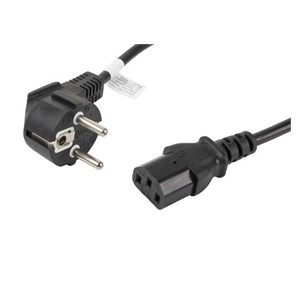 Lanberg CA-C13C-11CC-0018-BK power cable Black 1.8 m C13 coupler CEE7 /7