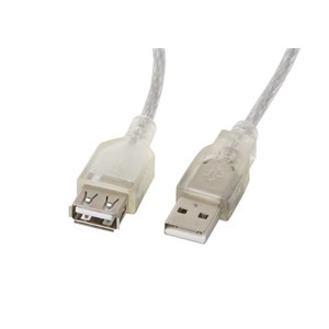 Lanberg CA-USBE-12CC-0018-TR USB cable 1.8 m USB 2.0 USB A Transparent