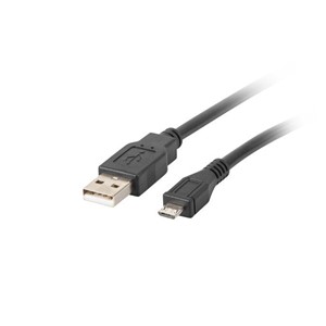 Lanberg CA-USBM-10CC-0010-BK USB cable USB 2.0 1 m Micro-USB B USB A Black