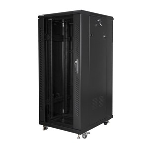 Lanberg FF01-6827-12BL rack cabinet 27U Freestanding rack Black
