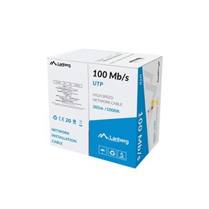 LANBERG LAN UTP CABLE 100MB /S 305M WIRE CCA YELLOW