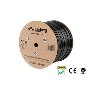 Lanberg LCU6-21CU-0305-BK networking cable Black 305 m Cat6 U /UTP (UTP) outdoor
