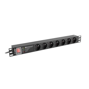 LANBERG POWER STRIP PDU RACK 19 (1U, 16A, 7X 230V PL, 2m)