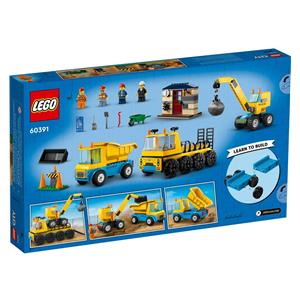 LEGO CITY 60391 CONSTRUCTION TRUCKS AND WRECKING BALL CRANE 3