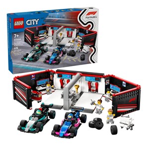 LEGO CITY 60444 F1 Garage & Mercedes-AMG & Alpine Cars