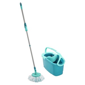 Leifheit 55413 mop Aluminium, Polyamide, Polyethersulfone (PES), Polypropylene (PP), Stainless steel, Thermoplastic elastomer (TPE) Grey, Turquoise