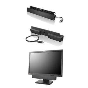 Lenovo USB Soundbar Black 2.0 channels 2.5 W