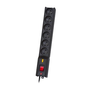 LESTAR LX 610 G-A, surge protector, 1.5m, black 6 AC outlet(s) 230 V