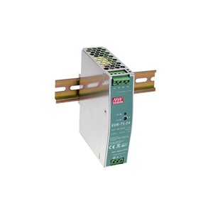 LevelOne 48V DC Industrial Power Supply, 75W, DIN-Rail, PoE Ready