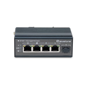 LevelOne 5-Port Gigabit Industrial Switch, DIN-Rail, -30°C to 65°C