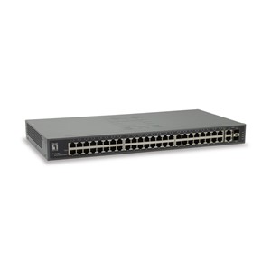 LevelOne 50-Port Fast Ethernet Switch, 2 x Gigabit SFP /RJ45 Combo