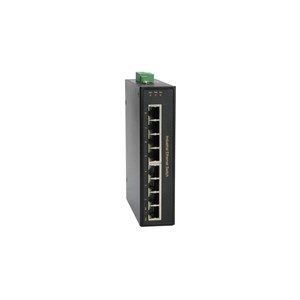 LevelOne 8-Port Fast Ethernet PoE Industrial Switch, 4 PoE Outputs, 802.3at /af PoE, 126W, -40°C to 75°C