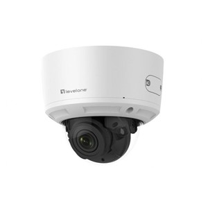 LevelOne Gemini Zoom IP Camera, 8-Mp, H.265, 802.3Af, PoE, IR Leds, Indoor /Outdoor, Two-Way Audio