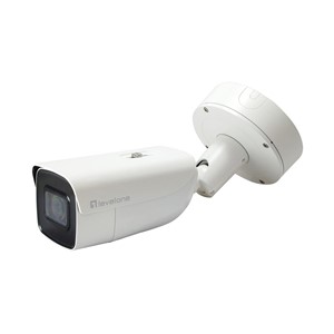 LevelOne Gemini Zoom IP Camera, 8-Mp, H.265, 802.3At, PoE, IR Leds, Indoor /Outdoor, Two-Way Audio