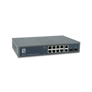 LevelOne GEP-1221 network switch Unmanaged Gigabit Ethernet (10 /100 /1000) Power over Ethernet (PoE) Black