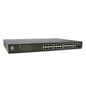 LevelOne GEP-2821 network switch Unmanaged Gigabit Ethernet (10 /100 /1000) Power over Ethernet (PoE) 1U Black