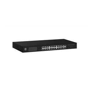 LevelOne GEP-2841 network switch Managed L2 Gigabit Ethernet (10 /100 /1000) Power over Ethernet (PoE) 1U Black