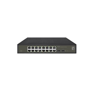 LevelOne Hilbert 18-Port Gigabit Smart Lite Switch, 16 x Gigabit RJ45, 2 x Gigabit SFP