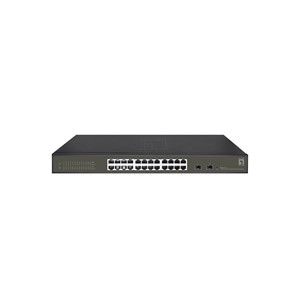 LevelOne Hilbert 26-Port Gigabit Smart Lite Switch, 24 x Gigabit RJ45, 2 x Gigabit SFP
