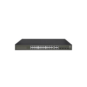 LevelOne Hilbert 28-Port Gigabit Smart Lite Switch, 24 x Gigabit RJ45, 4 x Gigabit SFP /RJ45 Combo