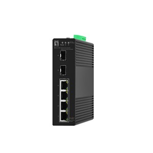 LevelOne Hilbert 6-Port Industrial Gigabit PoE Smart Lite Switch, 2 x SFP, 4 PoE Outputs, 802.3at /af PoE
