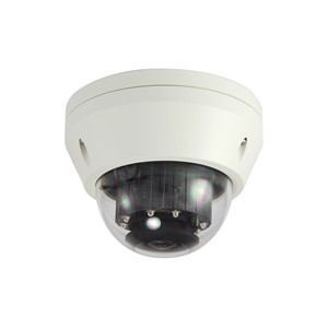 LevelOne HUBBLE Fixed Dome IP Network Camera, H.265, 3-Megapixel, 802.3af PoE, IR LEDs, Indoor /Outdoor, Vandalproof