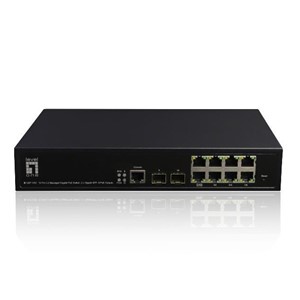 LevelOne KILBY 10-Port L2 Managed Gigabit PoE Switch, 2 x SFP, 802.3at /af PoE, 125W, 8 PoE Outputs