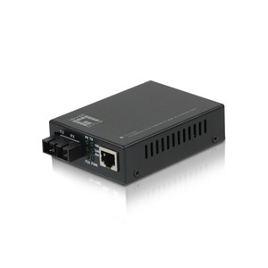 LevelOne RJ45 to SC Fast Ethernet Media Converter, Multi-Mode Fiber, 2km