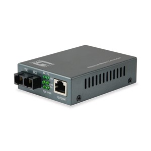 LevelOne RJ45 to SC Fast Ethernet Media Converter, Single-Mode Fiber, 1550nm, 120km