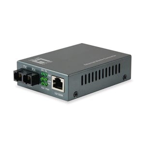 LevelOne RJ45 to SC Fast Ethernet Media Converter, Single-Mode Fiber, 1550nm, 80km