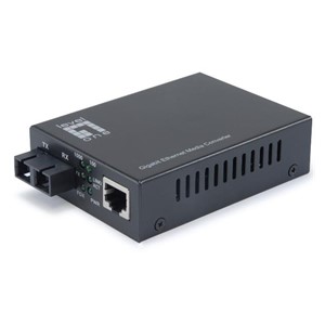 LevelOne RJ45 to SC Gigabit Media Converter, Multi-Mode Fiber, 550m